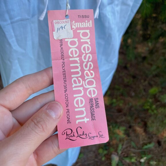 NWT Vintage "Pink Lady" Baby Blue Nightgown – 70s Deadstock Loungewear - Picture 6 of 6